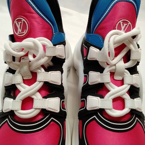 Louis Vuitton Sneakers Women Hot Pink Nylon mon-308-071425 - Picture 4 of 9